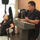 Mark Nakakihara and Ellen Endo discuss plans for the Rafu Shimpo. (Credit: J.K. Yamamoto/Rafu Shimpo)